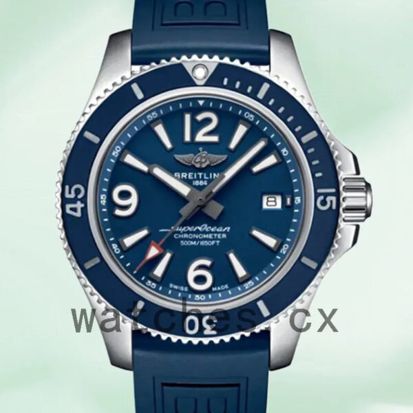 Breitling Superocean Men’s 46mm A17366D81C1S1 Silver-tone Blue Dial Replica Watches