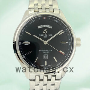 Breitling Premier A45340241B1X3-001 46mm Men’s Silver-tone Black Dial Replica Watches