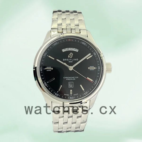 Breitling Premier A45340241B1X3-001 46mm Men’s Silver-tone Black Dial Replica Watches