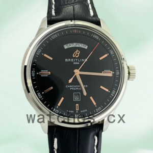 Breitling Premier 46mm Men’s A45340241B1X3-002 Silver-tone Black Dial Replica Watches