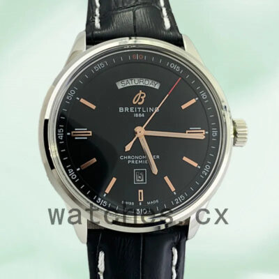 Breitling Premier 46mm Men’s A45340241B1X3-002 Silver-tone Black Dial Replica Watches