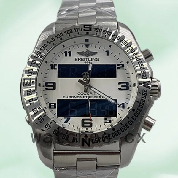 Breitling Professional Men’s 46mm EB5010-003 Bracelet Silver-tone Replica Watches