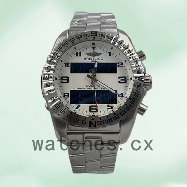 Breitling Professional Men’s 46mm EB5010-003 Bracelet Silver-tone Replica Watches