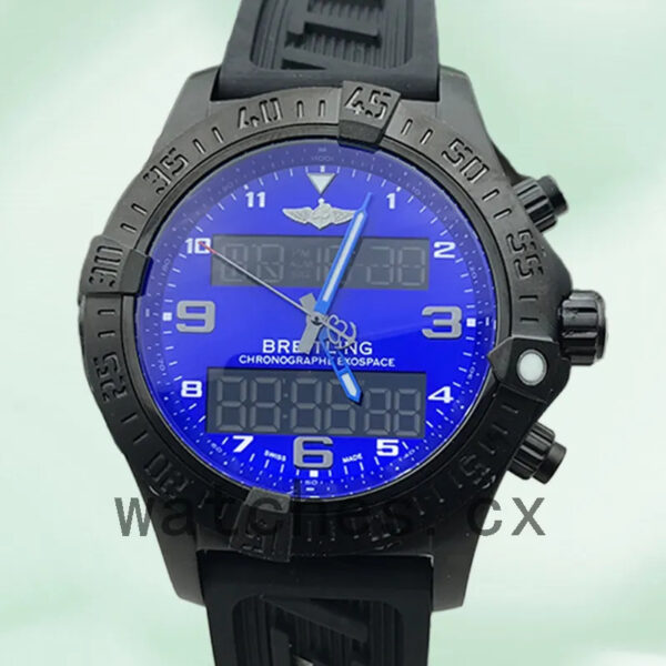 Breitling Exospace ExospaceB55-008 46mm Men’s Blue Dial Rubber Band Replica Watches