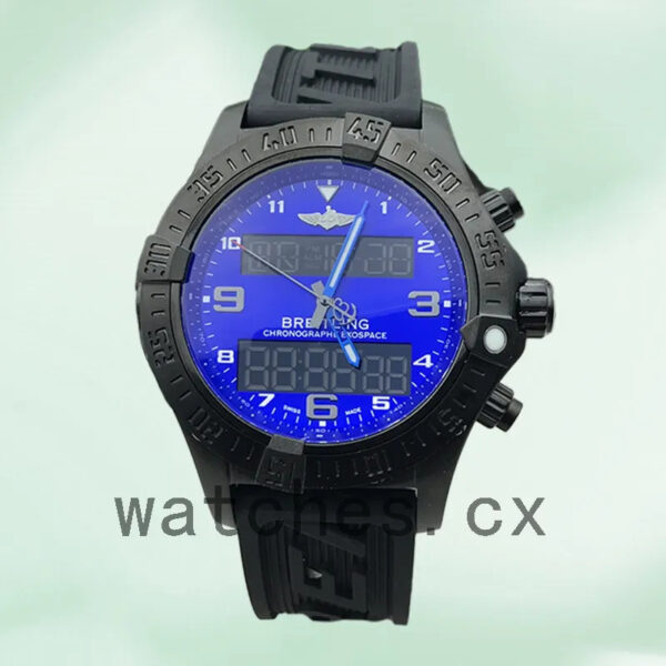 Breitling Exospace ExospaceB55-008 46mm Men’s Blue Dial Rubber Band Replica Watches