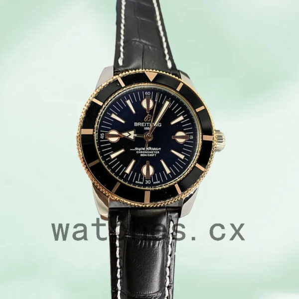 Replica Watches Breitling Superocean Heritage Men’s 46mm U10370121B1X1 Leather Strap Black Dial