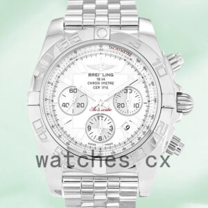Breitling Chronomat 43mm AB0110 Men’s Silver-tone White Dial Replica Watches