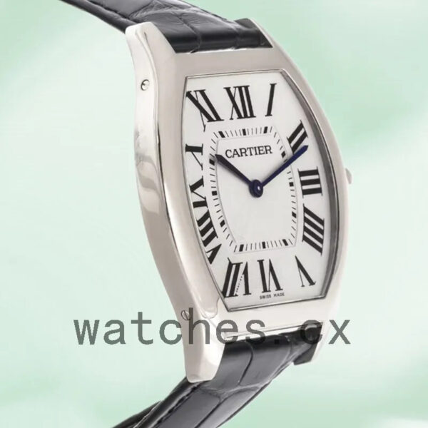 Cartier Tortue W1556363 30mm Ladies Leather Strap Silver-tone Replica Watches