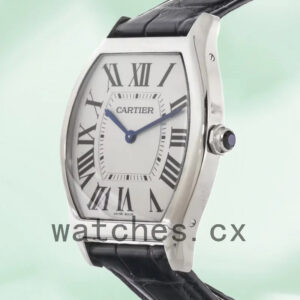 Cartier Tortue W1556363 30mm Ladies Leather Strap Silver-tone Replica Watches