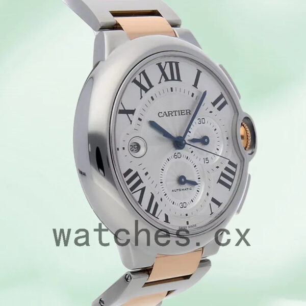 Cartier Ballon Bleu Men’s W6920075 47mm Bracelet Silver Dial Replica Watches - Image 3
