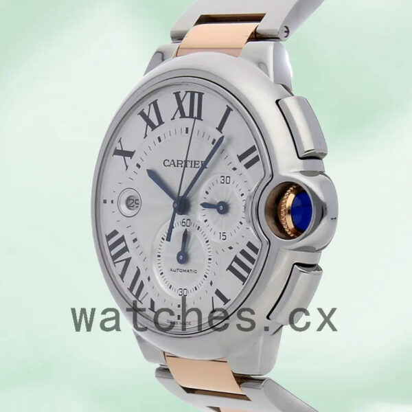 Cartier Ballon Bleu Men’s W6920075 47mm Bracelet Silver Dial Replica Watches - Image 4