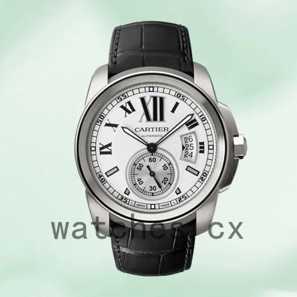 Cartier Calibre W7100013 Men’s 42mm Automatic White Dial Replica Watches - Image 2