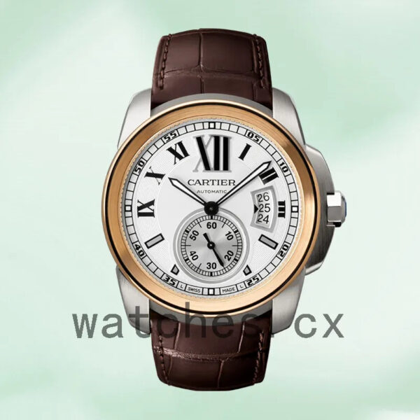 Cartier Calibre W7100039 42mm Men’s White Dial Silver-tone Replica Watches - Image 2