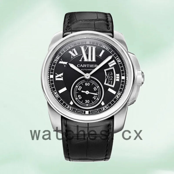 Cartier Calibre W7100041 42mm Men’s Automatic Silver-tone Replica Watches - Image 2