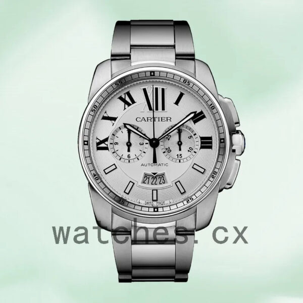 Cartier Calibre 42mm W7100045 Men’s Bracelet Quartz Replica Watches - Image 2