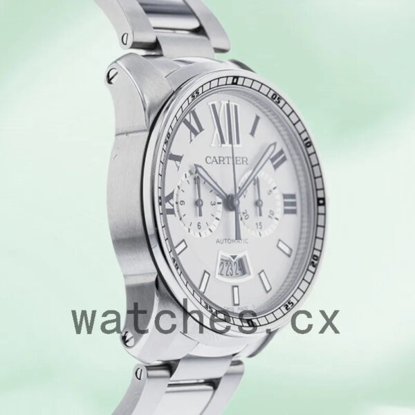 Cartier Calibre 42mm W7100045 Men’s Bracelet Quartz Replica Watches - Image 4