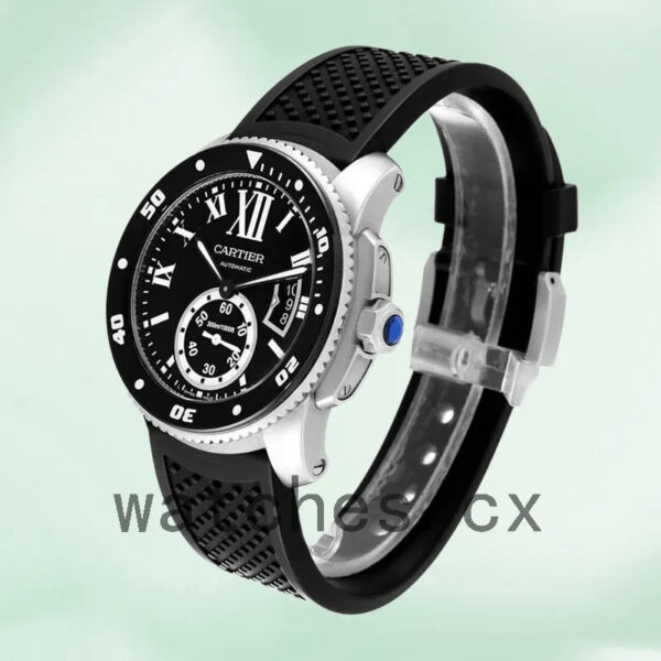Cartier Calibre W7100056 42mm Men’s Silver-tone Replica Watches - Image 4
