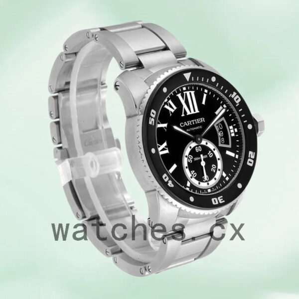 Cartier Calibre W7100057 42mm Men’s Silver-tone Replica Watches - Image 4
