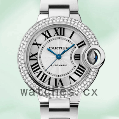 Cartier Ballon Bleu Ladies WE902065 33mm/36mm Automatic Silver White Dial Replica Watches