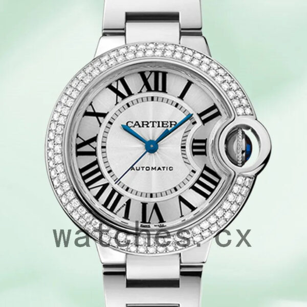 Cartier Ballon Bleu Ladies WE902065 33mm/36mm Automatic Silver White Dial Replica Watches
