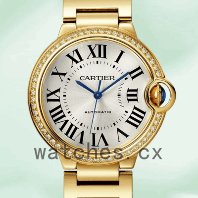 Cartier Ballon Bleu 36mm WJBB0043 Ladies Silver Dial Gold-tone Replica Watches