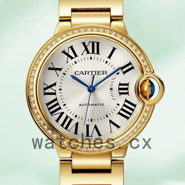 Cartier Ballon Bleu 36mm WJBB0043 Ladies Silver Dial Gold-tone Replica Watches