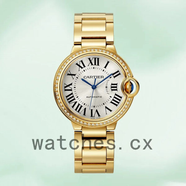 Cartier Ballon Bleu 36mm WJBB0043 Ladies Silver Dial Gold-tone Replica Watches - Image 2