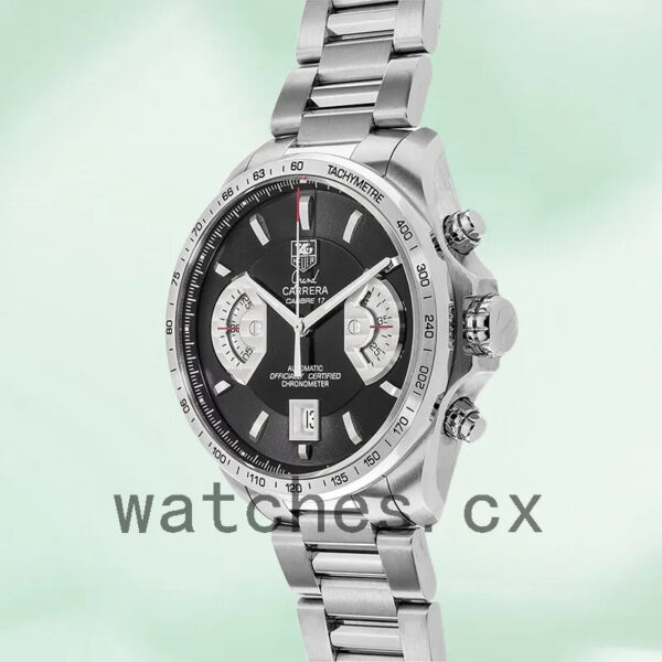 Tag Heuer Grand Carrera Men CAV511A.BA0902 43mm Silver-tone Black Dial - Image 3