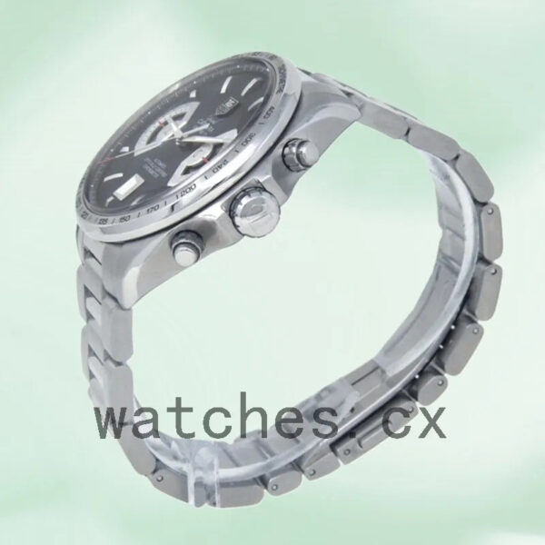Tag Heuer Grand Carrera Men CAV511A.BA0902 43mm Silver-tone Black Dial - Image 4
