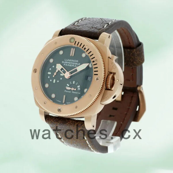 Panerai Luminor Submersible Men’s 47mm PAM00507 Leather Strap Automatic Replica Watches