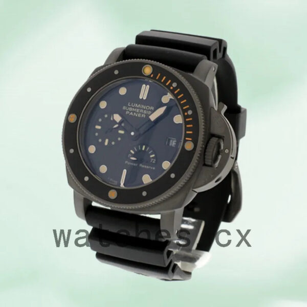 Panerai Luminor Submersible Luminor001 Men’s 47mm Rubber Band Black-tone Replica Watches