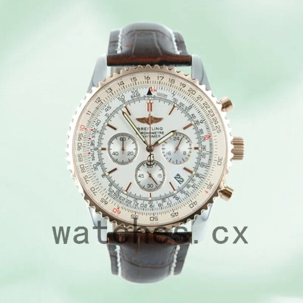 Breitling Navitimer NavitimerW018 Men’s 46mm Rose Gold-tone White Dial Replica Watches