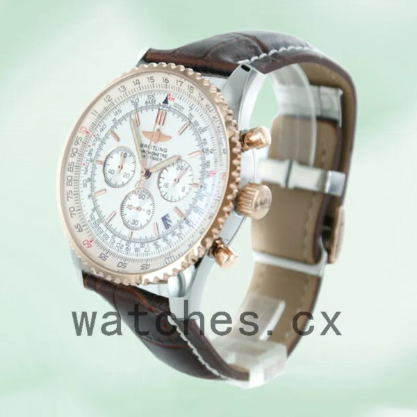 Breitling Navitimer NavitimerW018 Men’s 46mm Rose Gold-tone White Dial Replica Watches