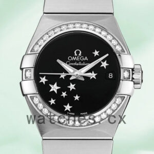 Omega Constellation 27mm Ladies 123.15.27.20.01.001 Black Dial Replica Watches