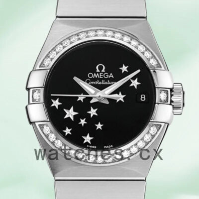 Omega Constellation 27mm Ladies 123.15.27.20.01.001 Black Dial Replica Watches