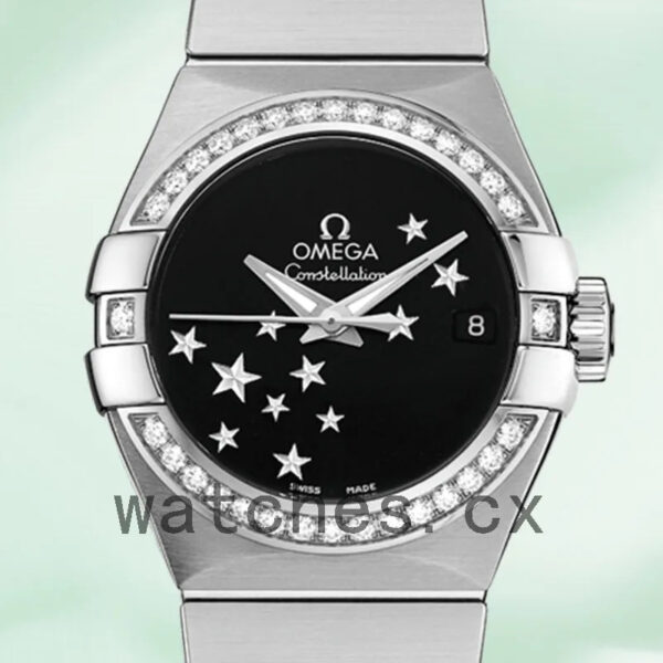 Omega Constellation 27mm Ladies 123.15.27.20.01.001 Black Dial Replica Watches