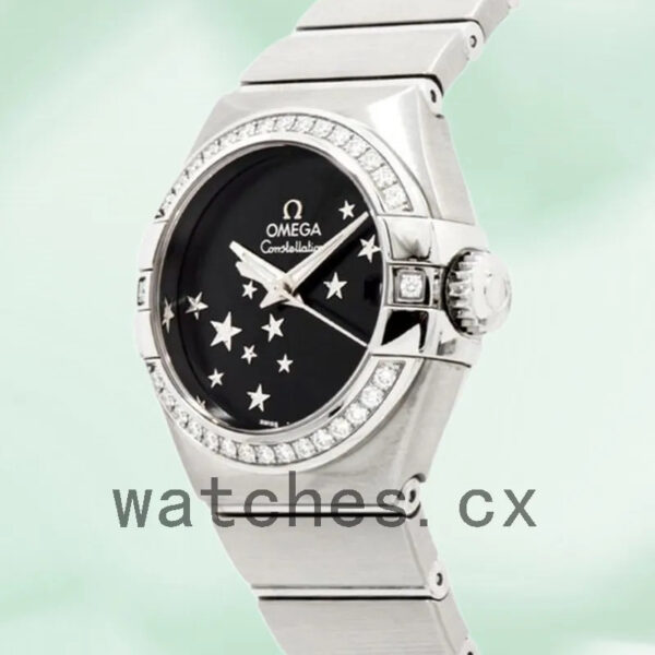 Omega Constellation 27mm Ladies 123.15.27.20.01.001 Black Dial Replica Watches - Image 3