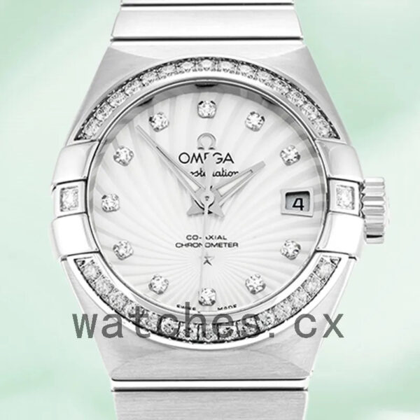Omega Constellation 28mm 123.15.27.20.55.001 Ladies Automatic White Dial Replica Watches