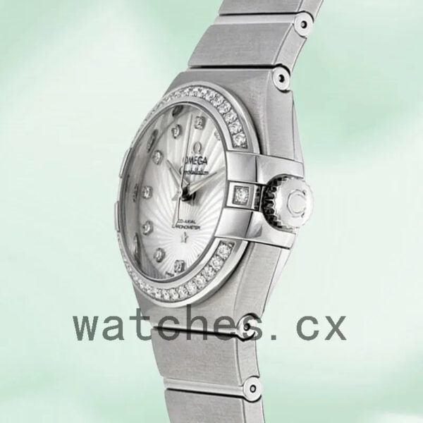 Omega Constellation 28mm 123.15.27.20.55.001 Ladies Automatic White Dial Replica Watches - Image 3
