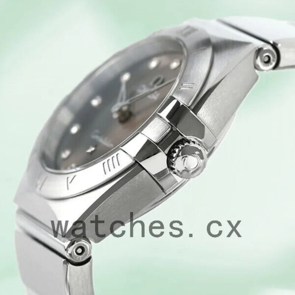 Omega Constellation 27mm Ladies 131.10.25.60.56.001 Grey Dial Quartz Replica Watches - Image 4