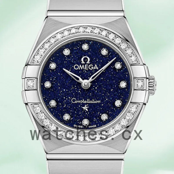 Omega Constellation 131.15.25.60.53.001 Ladies 27mm Blue Dial Quartz Replica Watches
