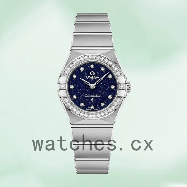 Omega Constellation 131.15.25.60.53.001 Ladies 27mm Blue Dial Quartz Replica Watches - Image 2