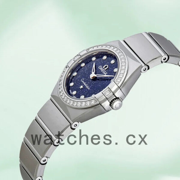 Omega Constellation 131.15.25.60.53.001 Ladies 27mm Blue Dial Quartz Replica Watches - Image 3