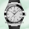 Omega Constellation 43mm 131.33.41.21.06.001 Men Grey Dial Leather Strap Replica Watches