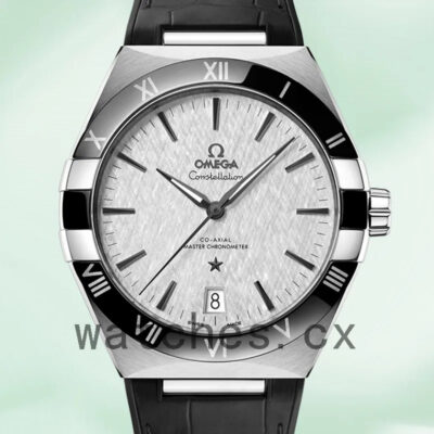 Omega Constellation 43mm 131.33.41.21.06.001 Men Grey Dial Leather Strap Replica Watches