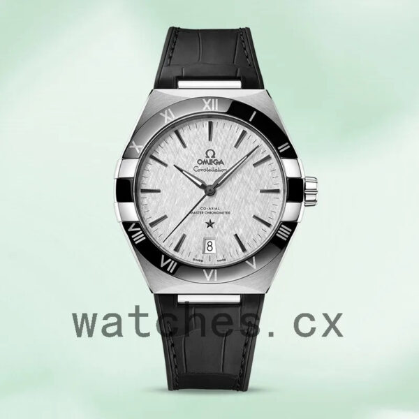 Omega Constellation 43mm 131.33.41.21.06.001 Men Grey Dial Leather Strap Replica Watches - Image 2