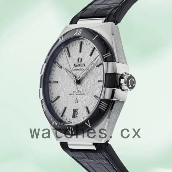 Omega Constellation 43mm 131.33.41.21.06.001 Men Grey Dial Leather Strap Replica Watches - Image 3