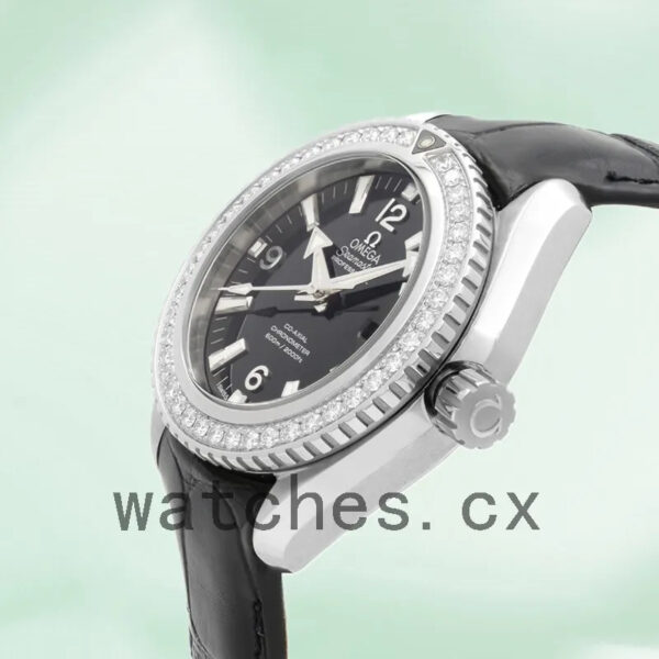 Omega Seamaster 35mm 232.18.38.20.01.001 Ladies Leather Strap Replica Watches - Image 3