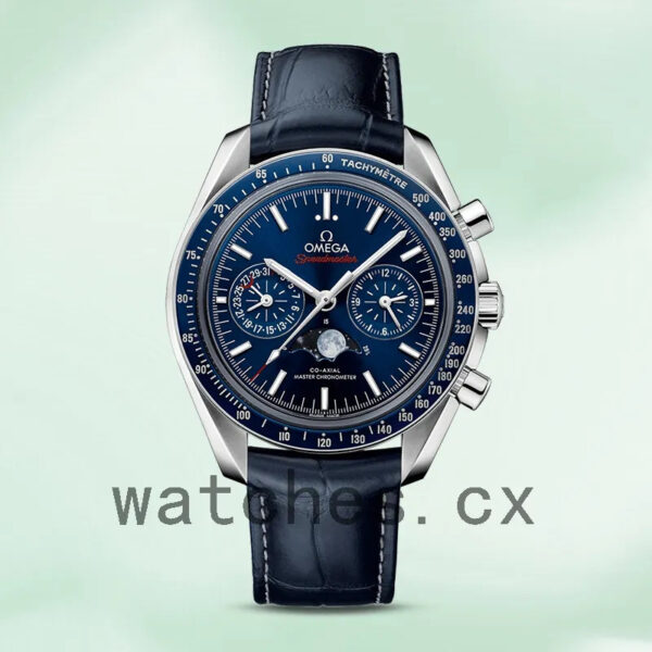 Omega Speedmaster 42mm 304.33.44.52.03.001 Men Blue Dial Silver-tone Replica Watches - Image 2