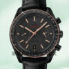 Omega Speedmaster Men 43mm 311.63.44.51.06.001 Leather Strap Black Dial Replica Watches